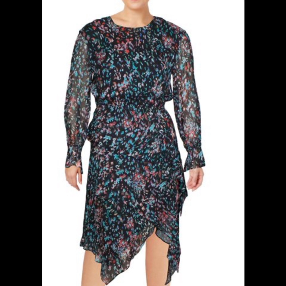 NWT Iro Ruffled Printed Dress Size 40